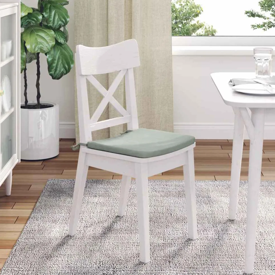 Pack de 4 cojines Cecilia para asiento 40x40 cm