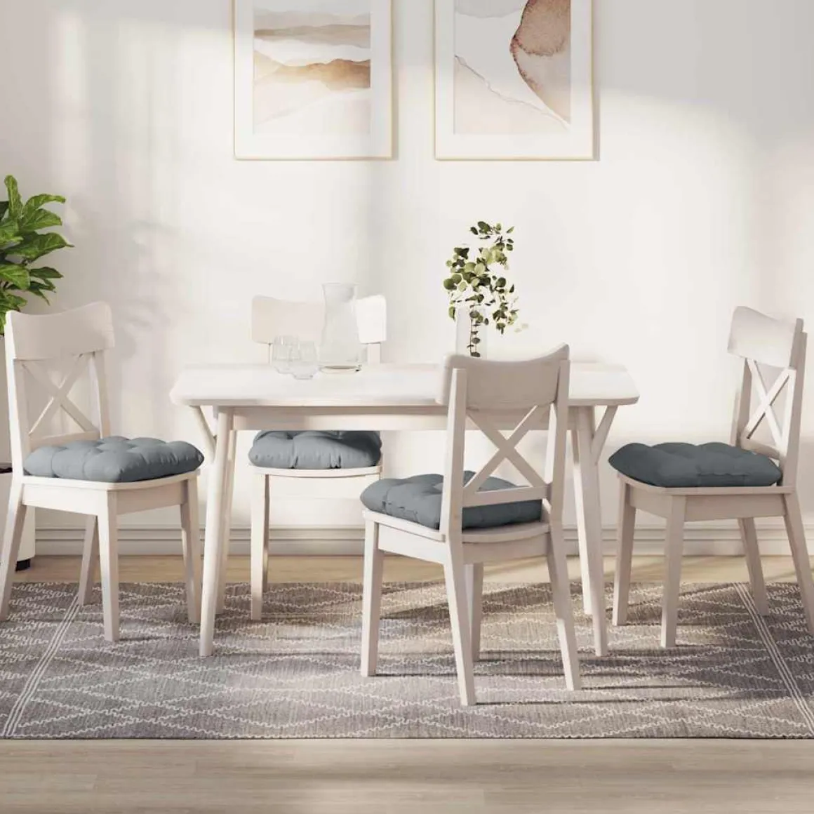 Pack de 4 cojines Jimena para asiento 40x40 cm