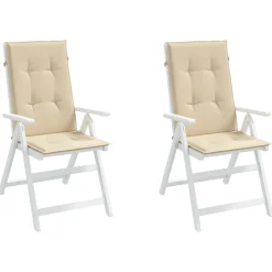 Pack de 2 cojines para silla con respaldo alto 70x50x50 cm