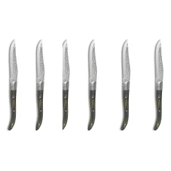 Pack de 6 cuchillos Volcano Lou Laguiole acero inoxidable