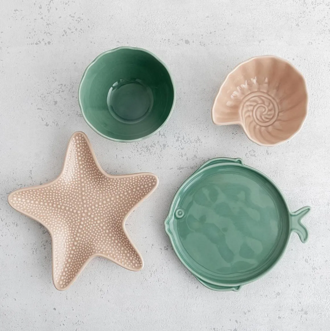 Pack de 6 cuencos Aura Stela Bidasoa porcelana verde Ø12x5 cm