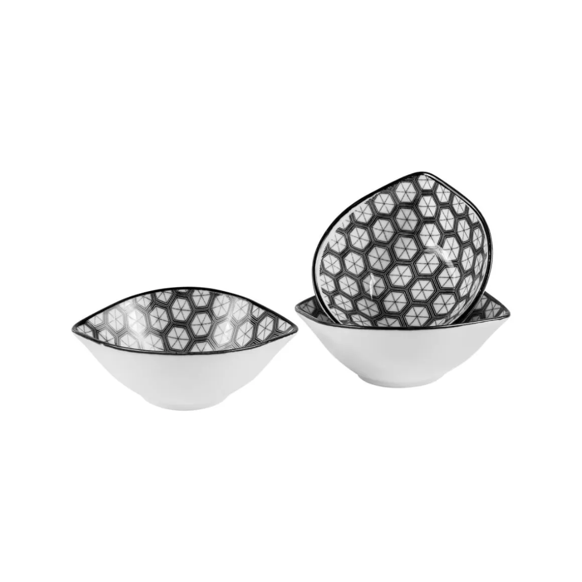 Pack de 3 cuencos para snack cerámica 6x10x10 cm