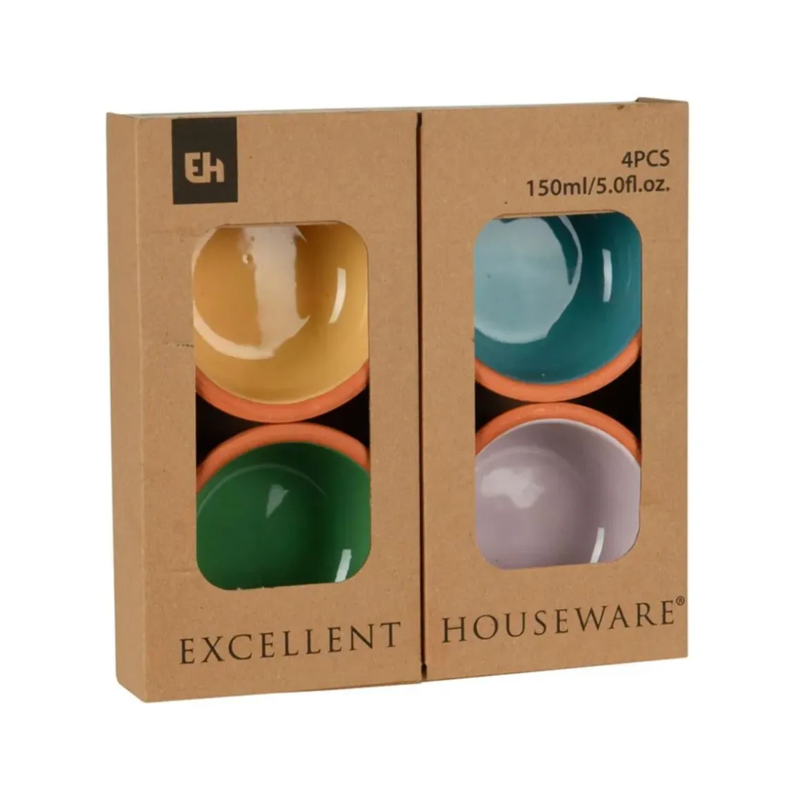 Pack de 4 cuencos terracota Ø10 cm