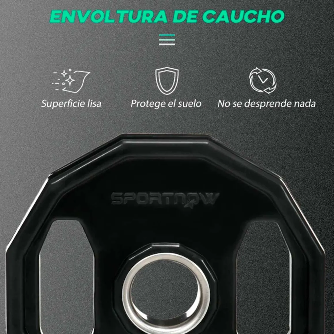 Pack de 2 discos de pesas SportNow 2 x 10kg negro