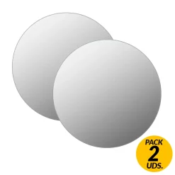 Pack de 2 espejos redondos de pared vidrio Ø50 cm