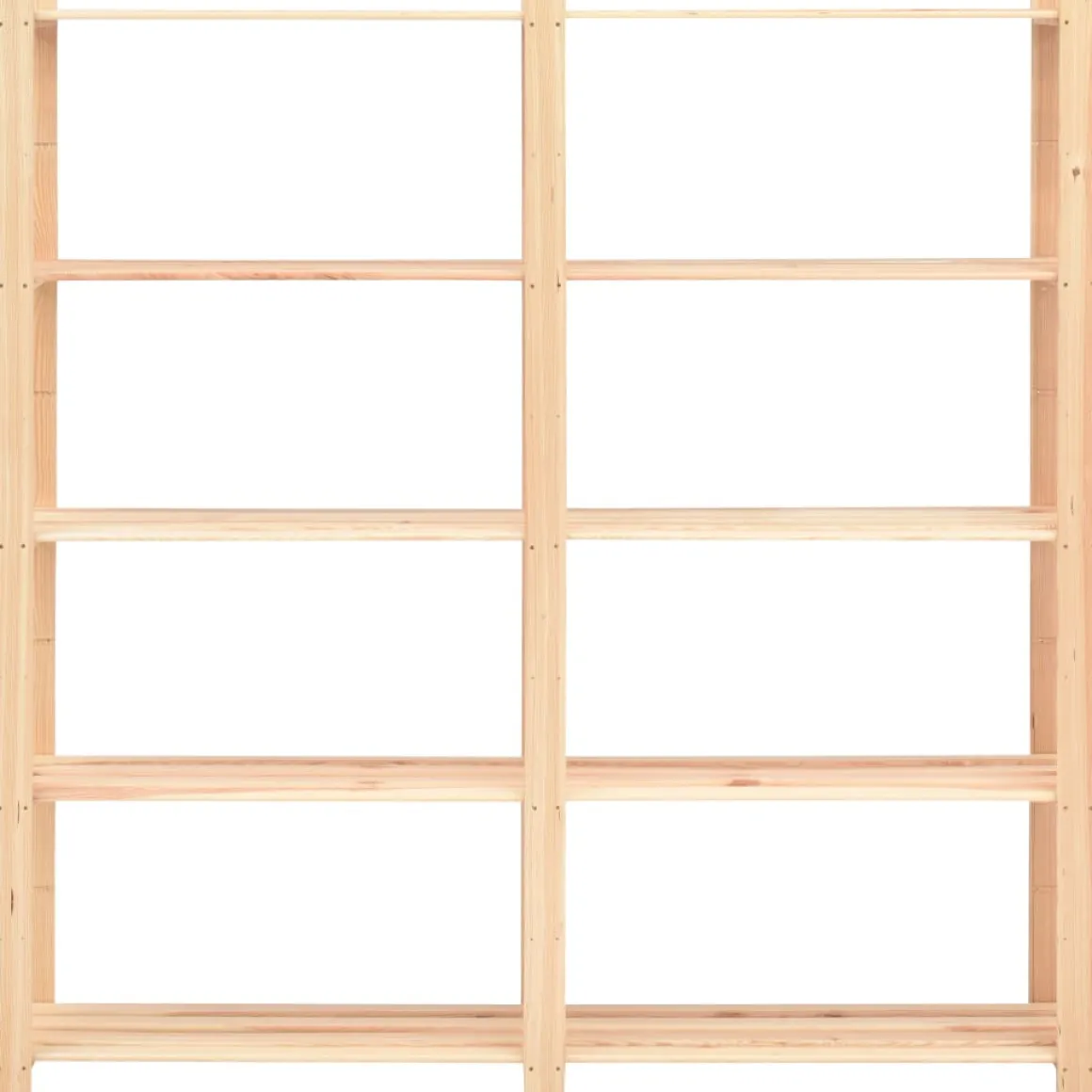 Pack de 2 estanterías Atlas 5 niveles natural 170x170x38 cm