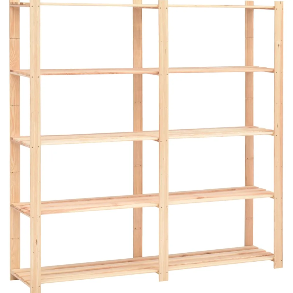 Pack de 3 estanterias Nova 5 niveles natural 170x170x38 cm
