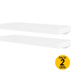 Pack de 2 estantes de pared flotantes MDF 3,8x60x20 cm