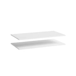 Pack de 2 estantes interior armario blanco mate 1,6x72,8x48,7 cm