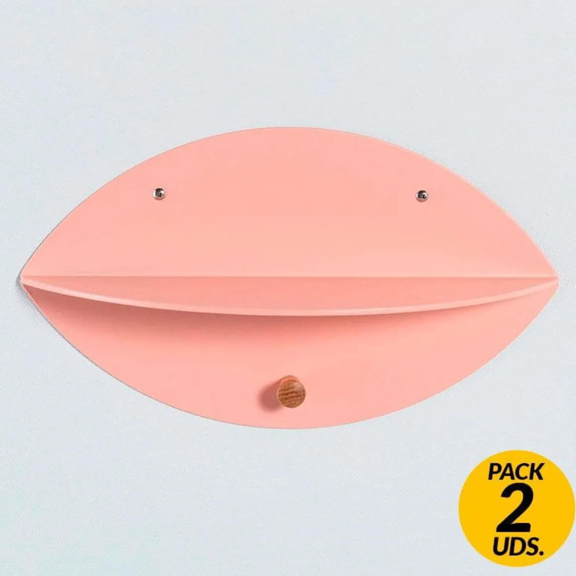 Pack de 2 estantes Oba Mate rosa dalia 20,2x35x10 cm