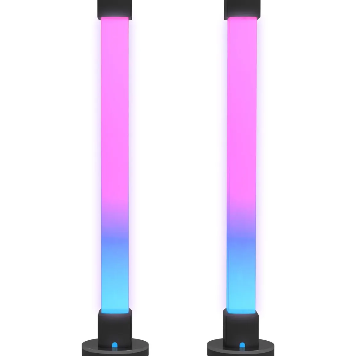 Pack de 2 lámparas Flow Homcom luz LED Bluetooth blanco 32,5x6x6 cm
