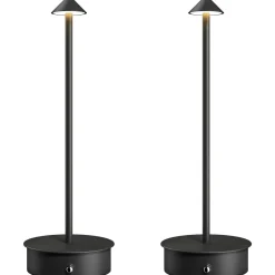 Pack de 2 lámparas LumaTwin Homcom luz LED Ø10x30 cm