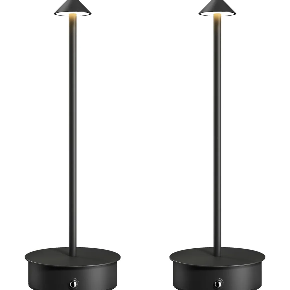 Pack de 2 lámparas LumaTwin Homcom luz LED Ø10x30 cm