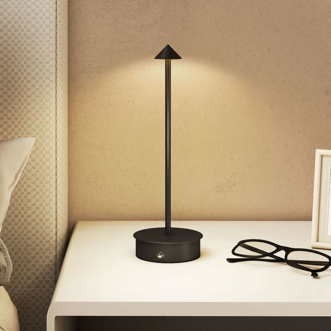 Pack de 2 lámparas LumaTwin Homcom luz LED Ø10x30 cm
