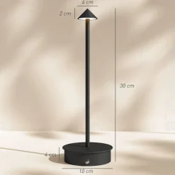 Pack de 2 lámparas LumaTwin Homcom luz LED Ø10x30 cm