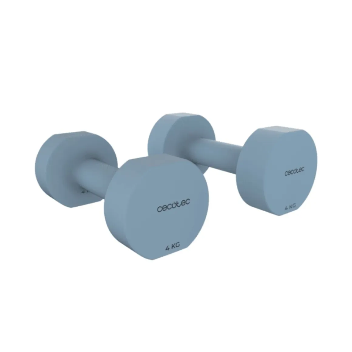 Pack de 2 mancuernas Cecotec Drumfit 400 DoubleNeo 4 kg neopreno antideslizante azul