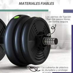 Pack de 2 mancuernas Go Sportnow 20kg 2 en 1 negro