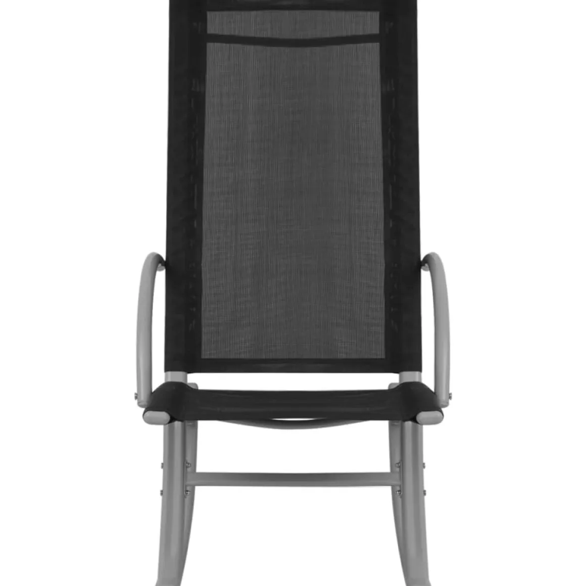 Pack de 2 mecedoras de jardín Panda negro 86x53x92 cm