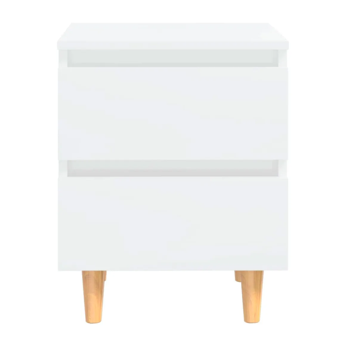 Pack de 2 mesitas de noche Sicilia 2 cajones blanco brillo 50x40x35 cm