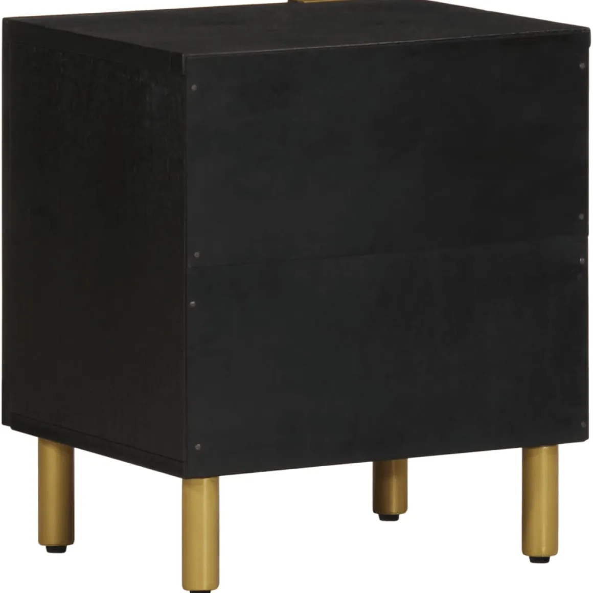 Pack de 2 mesitas de noche Aljibe con puerta negro 46x40x33 cm