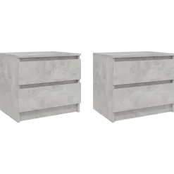 Pack de 2 mesitas de noche Kampal 2 cajones 43,5x50x39 cm