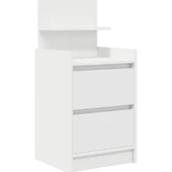 Pack de 2 mesitas de noche Este 2 cajones + estante 80x38x34 cm