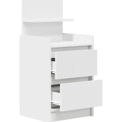Pack de 2 mesitas de noche Este 2 cajones + estante 80x38x34 cm
