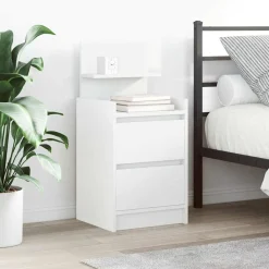 Pack de 2 mesitas de noche Este 2 cajones + estante 80x38x34 cm