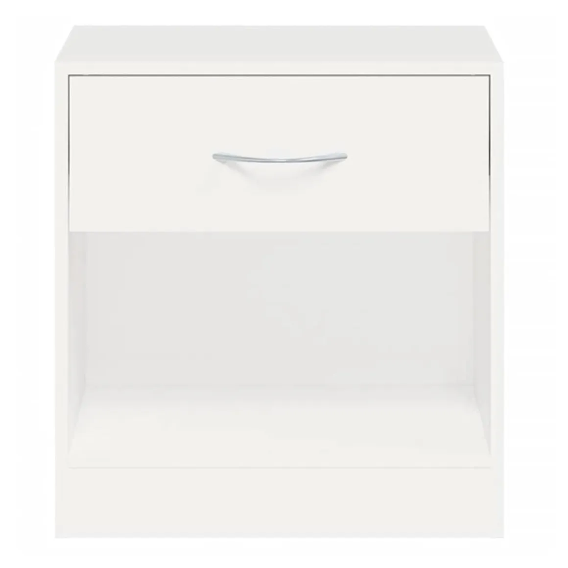 Pack de 2 mesitas de noche 1 cajón 1 estante blanco 38x36,5x30,5 cm