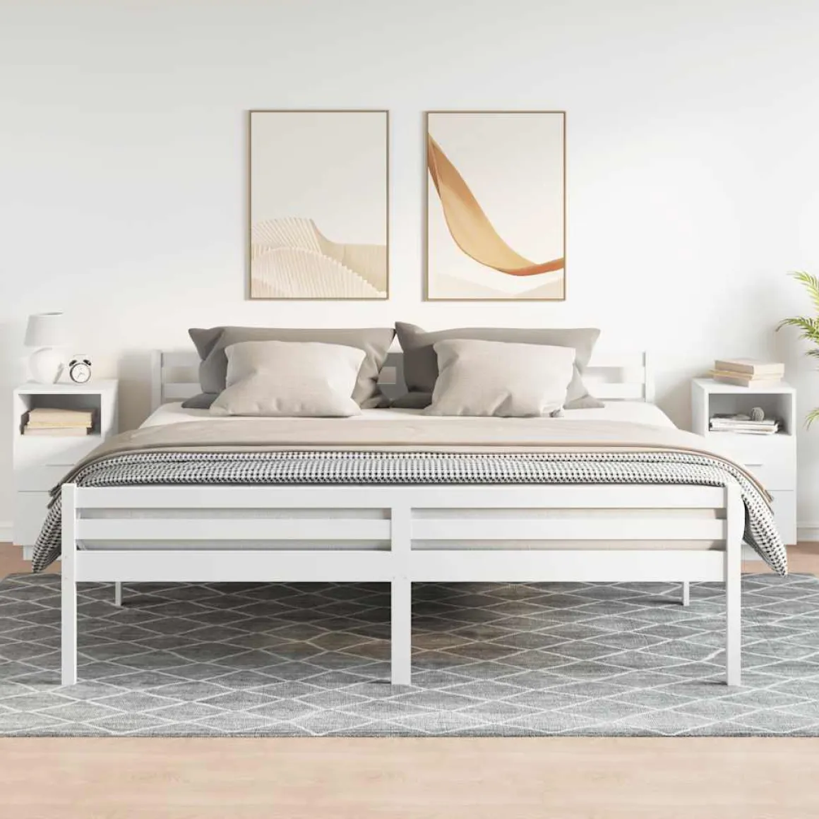 Pack de 2 mesitas de noche Infinity 2 cajones + compartimento 68x36x36 cm