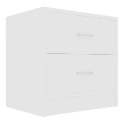Pack de 2 mesitas de noche 2 cajones con tiradores 40x40x30 cm