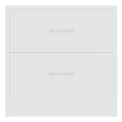 Pack de 2 mesitas de noche 2 cajones con tiradores 40x40x30 cm