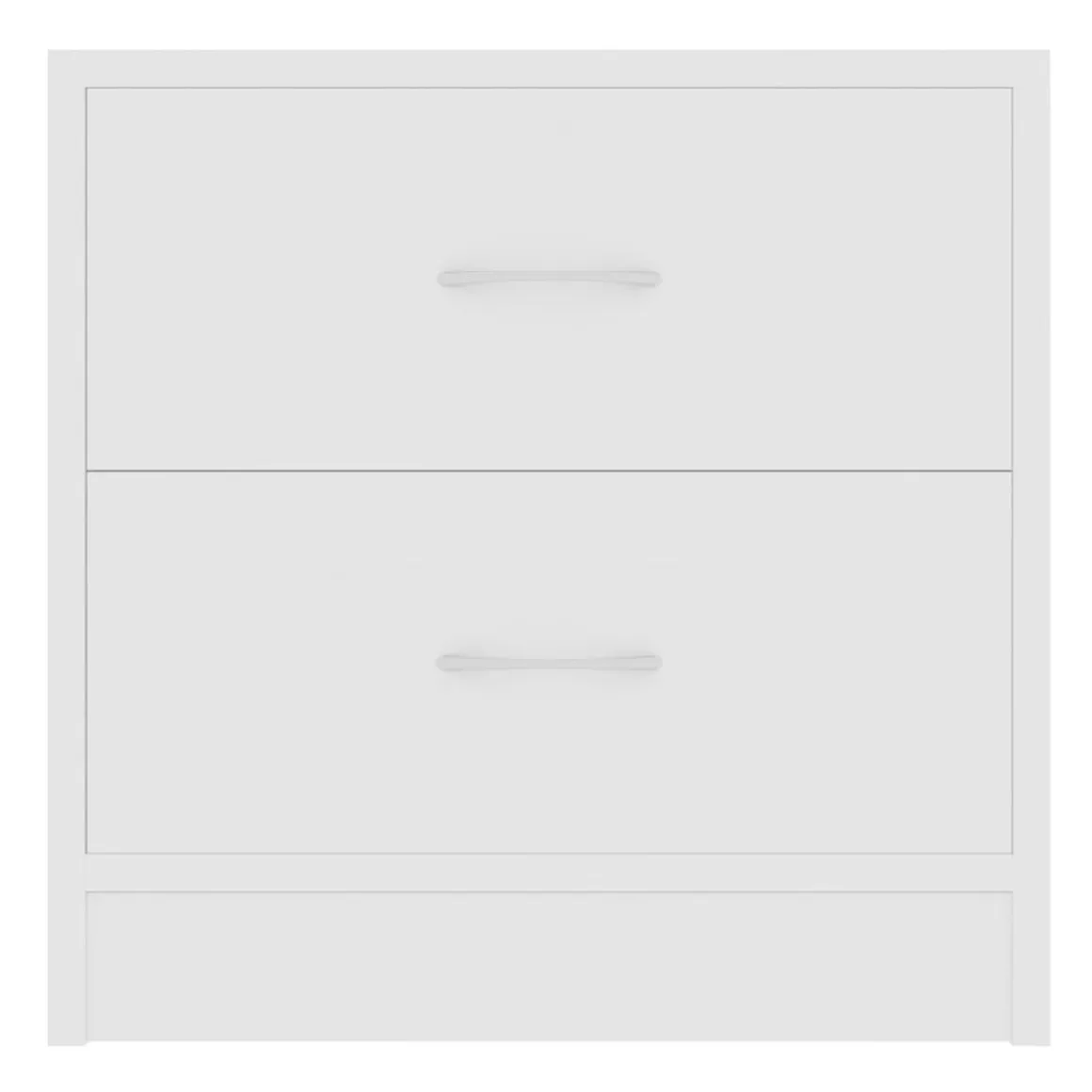 Pack de 2 mesitas de noche 2 cajones con tiradores 40x40x30 cm
