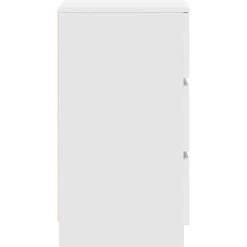 Pack de 2 mesitas de noche Oeste 3 cajones blanco 65x39x35 cm