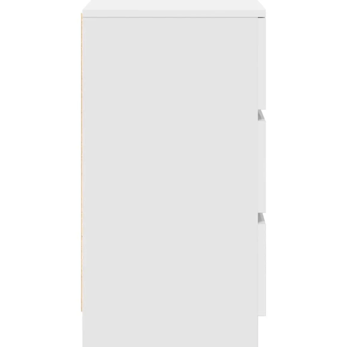 Pack de 2 mesitas de noche Oeste 3 cajones blanco 65x39x35 cm