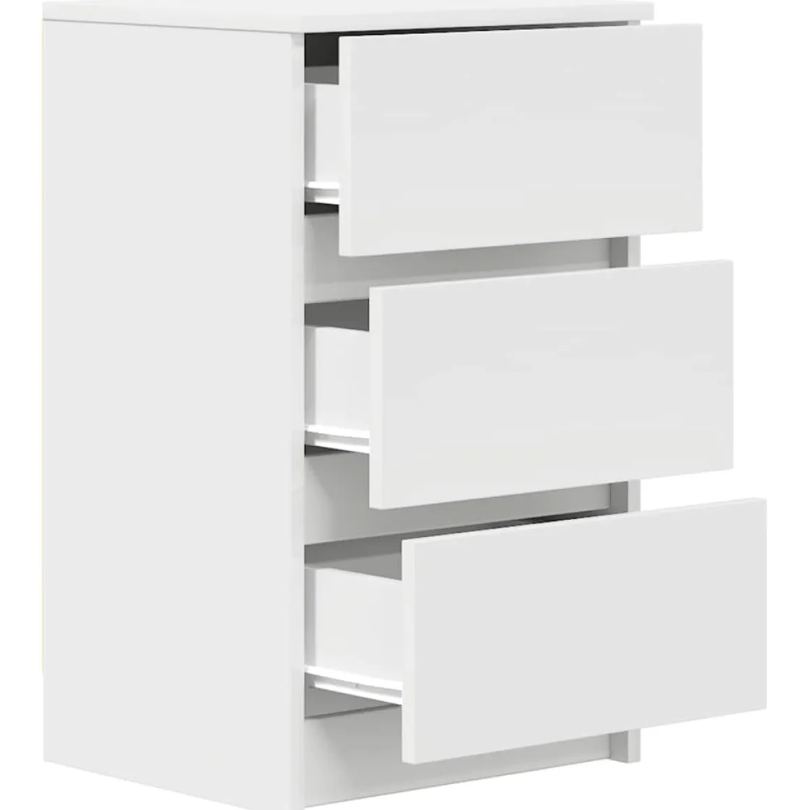 Pack de 2 mesitas de noche Oeste 3 cajones blanco 65x39x35 cm