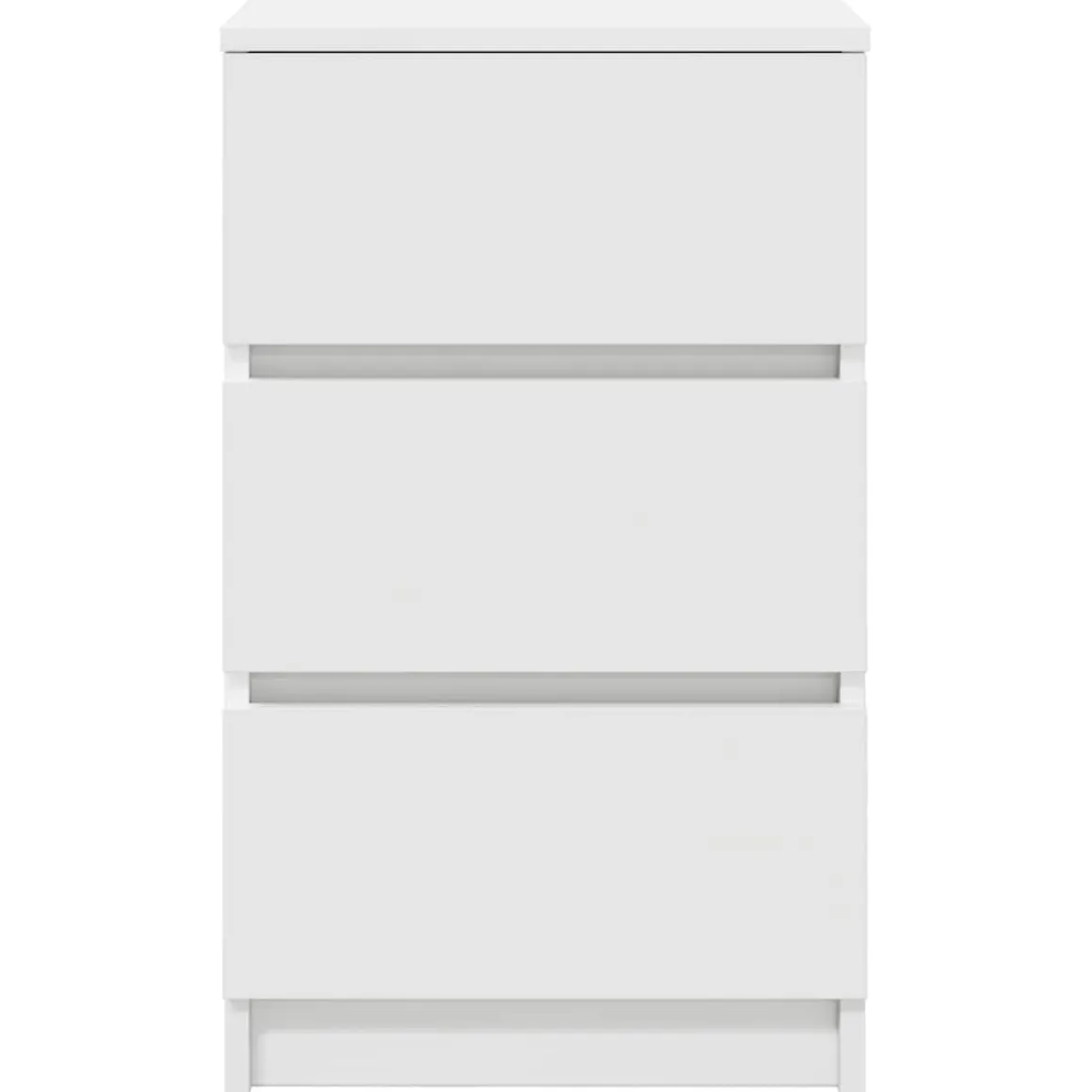Pack de 2 mesitas de noche Oeste 3 cajones blanco 65x39x35 cm