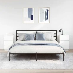 Pack de 2 mesitas de noche Oeste 3 cajones blanco 65x39x35 cm