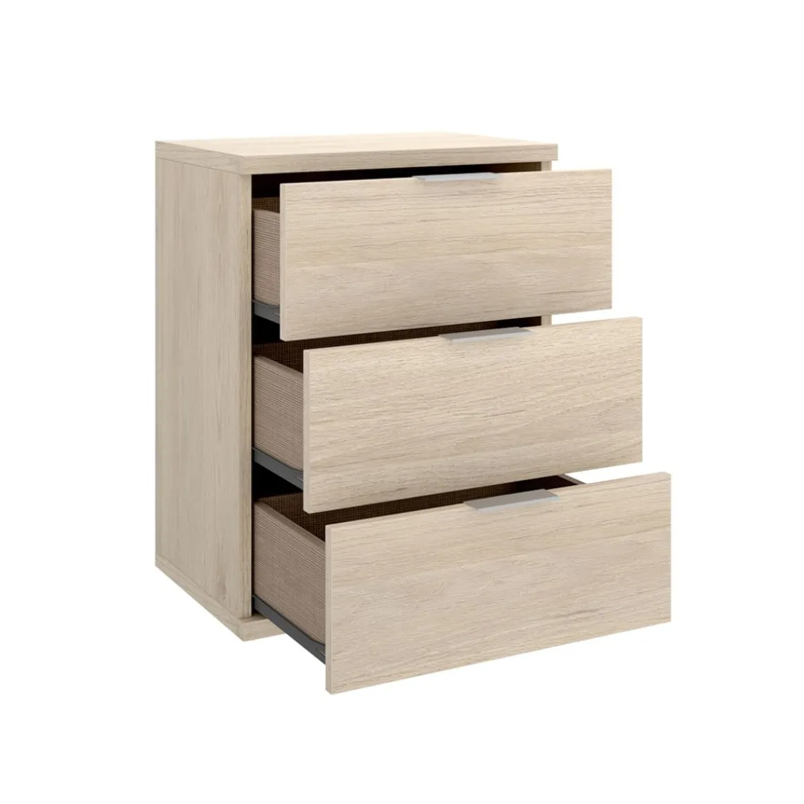 Pack de 2 mesitas de noche Rio 3 cajones 56,8x42x34,2 cm