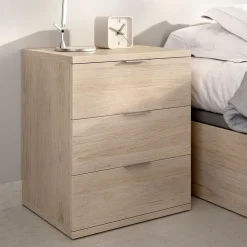 Pack de 2 mesitas de noche Rio 3 cajones 56,8x42x34,2 cm
