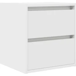 Pack de 2 mesitas de noche Ferco 2 cajones blanco 40x38x34 cm