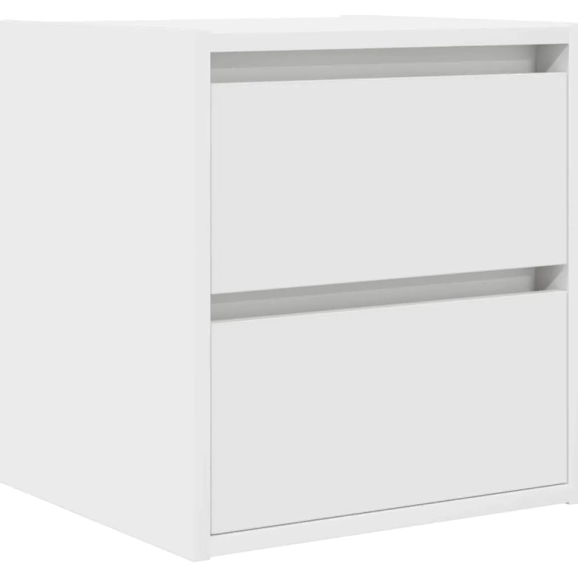 Pack de 2 mesitas de noche Ferco 2 cajones blanco 40x38x34 cm