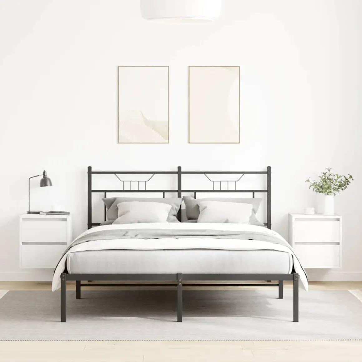 Pack de 2 mesitas de noche Ferco 2 cajones blanco 40x38x34 cm