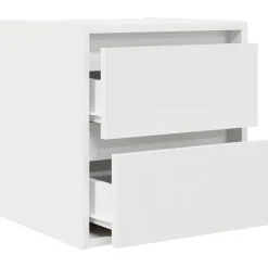 Pack de 2 mesitas de noche Ferco 2 cajones blanco 40x38x34 cm