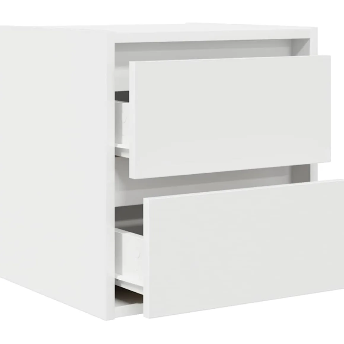 Pack de 2 mesitas de noche Ferco 2 cajones blanco 40x38x34 cm