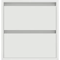 Pack de 2 mesitas de noche Ferco 2 cajones blanco 40x38x34 cm