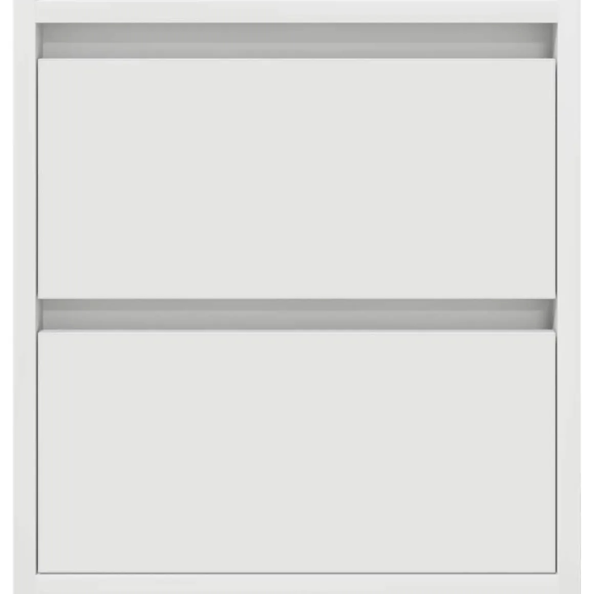 Pack de 2 mesitas de noche Ferco 2 cajones blanco 40x38x34 cm