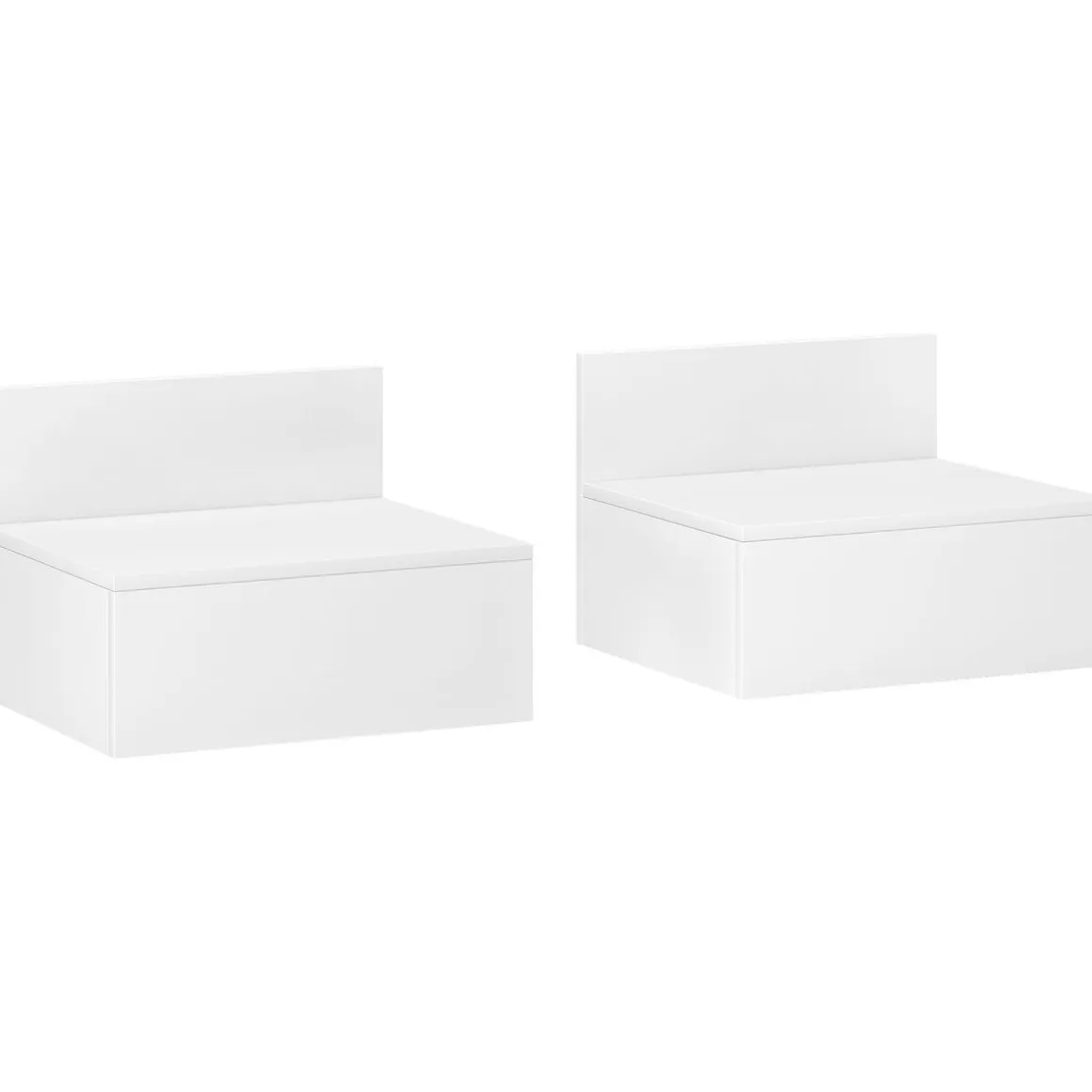 Pack de 2 mesitas de noche Lluvia Homcom 1 cajón blanco