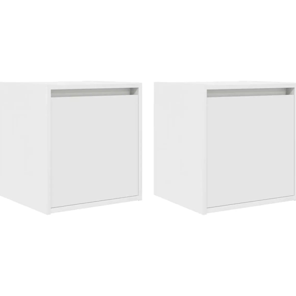 Pack de 2 mesitas de noche Camelia con puerta blanco 40x38x34 cm