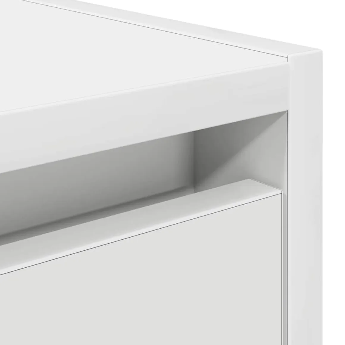 Pack de 2 mesitas de noche Camelia con puerta blanco 40x38x34 cm